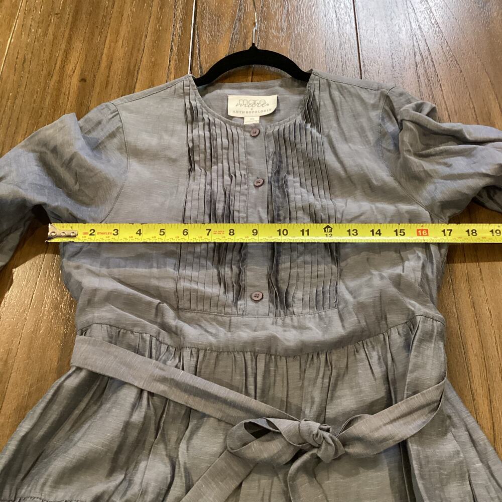 ANTHROPOLOGIE MARE MARE Agosta Tiered Belted Maxi praire boho long sleeve Dress - Picture 8 of 10